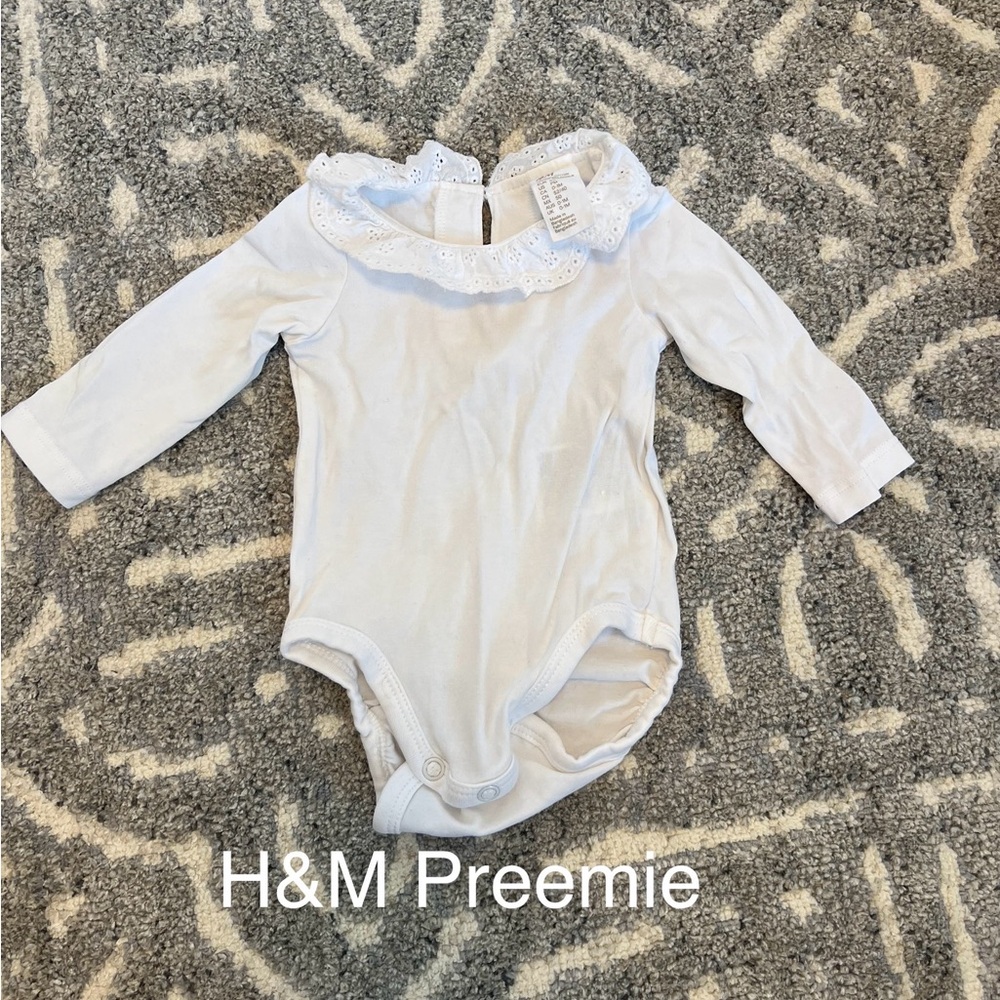 H&M Lace Collar Baby Bodysuit